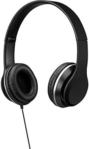 GPX IAH57B Wired Headphones Padded 3-d Accs Swivel Earcups/adjustable Headband