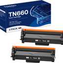 TN660 Toner Cartridge Replacement for Brother TN660 TN-660 TN630 TN-630 Work with HL-L2300D HL-L2305W HL-L2360DW MFC-L2740DW MFC-L2700DWR DCP-L2540DN Printer (Black,2 Pack)