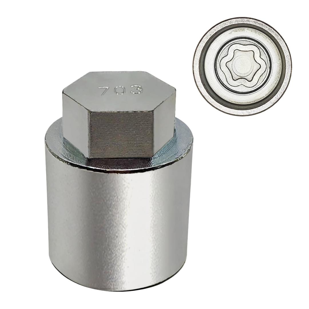 JL 703 for 27mm Nuts, Jeep (JL) Dodge Wheel Lock Nut Removal Tool, Anti-Theft Lug Nut Socket Adapter