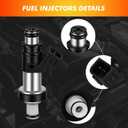 2000-2004 Set of 6 Fuel Injectors Compatible for Acura CL MDX TL 2000-2003 3.2L 3.5L V6, for Honda Odyssey Pilot 2002-2004 3.5L V6 Replace 06164-P8E-A00 FJ490
