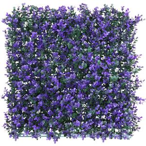 Windscreen4less 6 PCS 20"x20" Artificial Boxwood Panels Faux Plant Grass Green Wall Panel Decoration for Outdoor Indoor Garden Backyard (Lavender Purple)