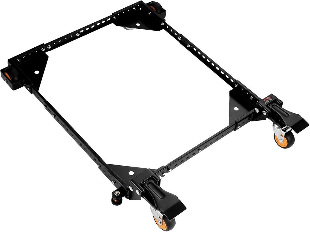 VEVOR Mobile Base, 650 lbs Weight Capacity, Adjustable from 12" x 12" to 36" x 36", Heavy Duty Universal Mobile Base Stand with Swivel Wheels, for Woodworking Equipment, Bandsaw, Power Tools, Machines