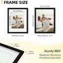 YESKAY 11x14 Picture Frame Set of 9, Photo Gallery Wall Frame Set, Display Pictures 8x10 with Mat or 11 x 14 Without Mat, Multi Photo Frames for Wall Mounting or Table Top Display, Black