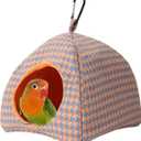 bird nest house Hanging Hammock bird bed for Hamster small medium parrot conure lovebird budgie cockatiel parakeets (Orange)
