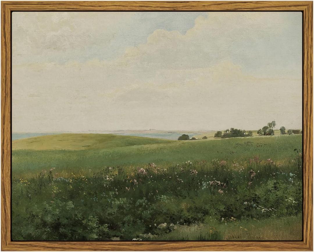 InSimSea Framed Canvas Wall Art Prints, Vintage Grassland Art Painting, Landscape Decor for Living Room Bedroom Hallway Shelf, Country Rustic Nature Decor, 8"x10" (Field) InSimSea Framed Canvas Wall Art Prints, Vintage Grassland Art Painting, Landscape Decor for Living Room Bedroom Hallway Shelf, Country Rustic Nature Decor, 8"x10" (Field)
