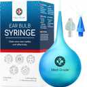 Medi Grade Ear Bulb Syringe 75ml (2.54 fl oz)  Quad Stream Ear Syringe for Ear Irrigation - Gentle Earwax Removal Tool  Bulb Syringe Ear Wax - with Travel Friendly Ear Cleaning Kit