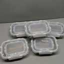 VERONES 10Pack Glass Meal Prep Containers, Airtight Glass Lunch Containers,Stackable Food Storage Containers Set with Lids,Exclusive of BPA, for Microwave,Oven, Freezer&Dishwasher Friendly,White