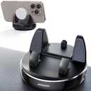 JOYROOM Car Phone Holder Mount, 360° Adjustable & Avoid Sun Glare Phone Holder for Car, Slip Free Spring Snap Design Dashboard Phone Stand, Compatible with Smartphones, GPS Devices, Black