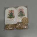 Teling 50 Pcs Christmas Gift Tags with String Pink Bow Merry Christmas Paper Gift Tags Xmas Hanging Label for Happy Holiday for Presents, Modern Paper Xmas Label(Pink Bow)