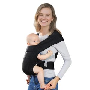 Newborn Carrier, Cozy Baby Carrier, Ergonomic Cross-Back Wrap, Hands-Free with Supportive Comfort, Deep Grey