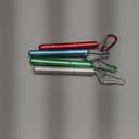 Cruise Ship Essentials,4-Pack reusable Collapsible Stainless Steel Drinking Straws with Aluminum Case,Cleaning Brush,and Keychains-Silver,Blue,Red,Green