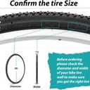MOHEGIA 26x1 3/8 Inch Bike Tires (37-590 mm) - 2-Pack Folding Replacement Tires with Inner Tubes, Schrader Valve & Tire Levers for Vintage Urban Bicycles