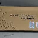 Lap Desk Home Office Lap Desk Portable Laptop Desk for Left Right - Handers with Whole Mouse Pad Wrist Pad Dual Cushion Phone Tablet Slots Fits Up to 17 Inch Laptops