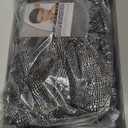 70s Disco Costume for Women - 1970s Disco Outfit with Wig, Earrings, glasses, Necklace, Headband, Sequin Top & Bell Bottoms (X-Large, Silver)