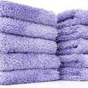 The Rag Company - The Eaglet 350 - Professional Korean 70/30 Blend; Super Plush Microfiber Detailing Towels; Perfect for Wheels, Mirrors, and More; 350GSM; 8inx8in, Lavender (10-Pack)