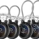 WhoseID Compatible with Apple Airtag Case Keychain Holder, IPX8 Waterproof Air Tags-4 Pack Cases Keychain Holder Easy Twist-Off Cap with Durable Matel Keyring for Luggage,Item Finder, Backpack, Kids
