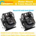 Set of 3, Front Motor Mount and Trans Mount Compatible with 2007-2013 Silverado Sierra 1500 5.3L 6.0L 6.2L 4WD Auto Trans Engine, Replacement for A2638 A5365 A5365
