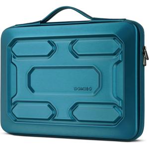 DOMISO 14 inch Laptop Sleeve with Handle Shockproof Computer Bag Waterproof EVA Protective Carrying Case for 14" ThinkPad E480/Yoga 920/13.5" Microsoft Surface Book/HP Pavilion 14 Stream 14, Teal