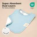 KeaBabies 8-Pack Organic Baby Bibs for Boys, Girls - Super Absorbent Cotton Drool Bibs for Baby Girl & Boy, Teething Toddler, Drooling Newborn, Ultra Soft & Machine Washable (Dawn)