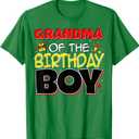 Grandma Of The Birthday Boy Family Party Birthday Outfit T-Shirt, Size S