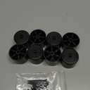 MY MIRONEY 8PCS Plastic Furniture Legs Hardware Screw-in Sofa Legs Couch Legs Replacement Black Round Chair Legs Riser Furniture Feet Protectors with Screws, 1.38" D x 1.18" H (1.38" x 1.18")
