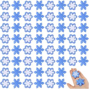 60Pcs Christmas Snowflake Fidget Toys Winter Fidget Toy Winter Stress Relief Toys for Christmas Decorations Xmas Party Favors
