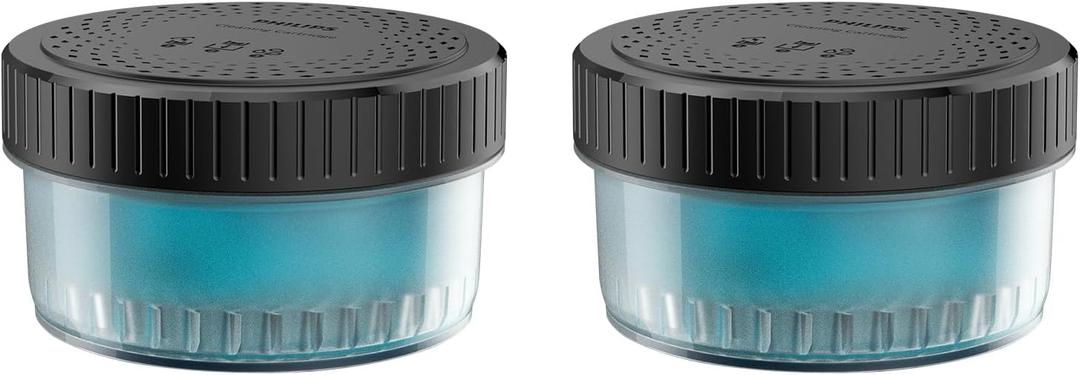2 x Norelco Philips Quick Clean Pod Cartridge, Easy Cleaning of Your Electric Shaver, Alcohol Free and Skin Friendly Formula, 2 Pack, Model CC12/52