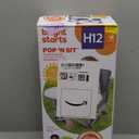 Bright Starts Pop 'N Sit Portable Booster, Indoor/Outdoor Use, Floor Seat with Feeding Tray, Grey, 6 Mos - 3 Yrs (Gray 2)
