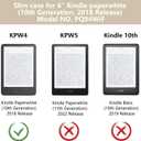 MOROCK Slim Case for 6" Kindle Paperwhite 10th Generation 2018 Release(Model No. PQ94WIF), Lightweight PU Leather Cover with Hand Strap, Auto Wake/Sleep Case for Amazon E-Reader, Khaki Leopard Print