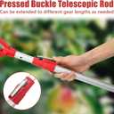 Fruit Picker Pole 54-88 Inch Adjustable, Heavy Duty Telescoping Fruit Grabber with Soft Rubber Claw, Fruit Picking Tool for Oranges Lemons Apples Avocados Gentle Harvesting