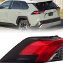 LED Tail Lights Taillights Assembly for 2019-2021 Toyota RAV4 Outer right, Red Rear Brake Signal Plate Tail Lamp Replacement W/O Bulb and Harness 2020 19 20 21 (Outer, Driver Side (Left))