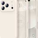 Vooii Magnetic for iPhone 17 Pro Max Case, Compatible with Magsafe (Premium Liquid Silicone) (Integrated Camera Control Button) Full Body Protective AntiScratch Microfiber Lining 6.9 inch, Stone