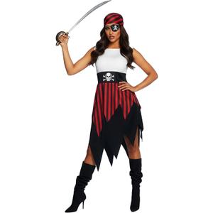 Morph Pirate Costume Women, Pirate Costume Adults, Womens Halloween Costumes (Medium)