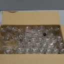 IMPRESA Mini Plastic Bottles - 75ml (2.5oz), Clear, 50-Pack - Liquor Containers with Airtight Caps, Reusable & Dishwasher Safe