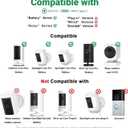 Solar Panel for Ring Camera, 6W Solar Charger with USB-C & Barrel Plug for Ring Stick Up Cam Plus/Pro & Spotlight Cam Battery Series, Waterproof, 16ft Cable, White