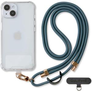 Universal Phone Lanyard, Anti-Theft Crossbody Strap for iPhone 17 Pro Max and Most Smartphones, Adjustable Cell Phone Neck Holder w/ 2 Non-Adhesive Tether Tabs for Men and Women, Teal/Gold