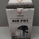 64 Oz Airpot Coffee Dispenser with Pump, Insulated Thermal Coffee Carafe - Stainless Steel Hot Beverage Dispenser - Thermos Urn for Hot/Cold Water, Drink Dispenser for Parties