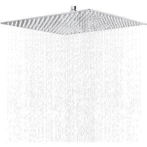 NearMoon Rain Shower Head, High Flow Stainless Steel Square Rainfall Shower, Waterfall Bath Shower Body Covering, Ceiling or Wall Mount (16 Inch, Chrome Finish)