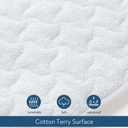 Magik & Kover Bassinet Mattress Pad Cover 15" x 30" - Fit for SNOO Smart Sleeper, Fisher Price Soothing Motions/Rock with Me, Dream On Me Lacy Bassinet, Waterproof, Cotton Terry Surface