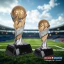 Decade Awards Soccer Trophy, World Class Tower - Soccer Trophy - Engraved Plate on Request (6 or 8 Inch Tall)