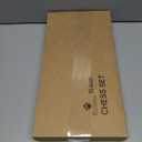 2 in 1 Magnetic Chess Set & Checkers Board Game, 15" Handmade Folding Chess Board, Portable Travel Chess Set, Beginner Chess Board Game for Adults & Kids (15 Inch) (Light Brown)