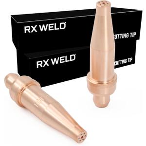 RX WELD 1-3-101 Acetylene Cutting Torch Tips, Fit V-Style Light/Medium Duty Torch - Pack of 2 (1-3-101)