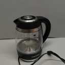 Chefman Electric Kettle, 1.8L 1500W, Hot Water Boiler, Removable Lid for Easy Cleaning, Auto Shut Off, Boil-Dry Protection, Stainless Steel Filter, BPA Free, Borosilicate Glass Electric Tea Kettle (Black)