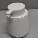 BosilunLife White Soap Dispenser - Ceramic Hand Dish Soap Dispenser for Bathroom 12ounce Refillable Liquid Hand Wash Dispenser for Essential Oil, Lotion Soap (Rubber Paint)