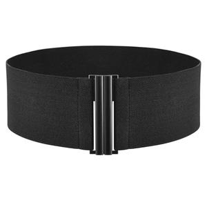 TOURZOO Elastic Belt for Women Wide Waist Corset Belt Cinch Belt Vintage Stretchy Waistband for Dresses,Black,X-Large