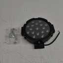 AUTOXBERT 7 Inch Round LED Offroad Lights, 51W Fog Driving Led Spot Lights Work Lamp Roof Bumper for Trucks ATV SUV Jeep Boat tractor, Pack of 1, Black