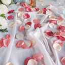 Artificial Silk Rose Petals 300pcs Reusable Fake Purple Flower Petals for Wedding Anniversary Romantic Night Valentines Party Dinner Table Decoration (Elegant Violet)