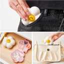 2 Pack Small Pill Organizer Travel Pill Case for Purse, 6 Compartment Pill Box with Stickers, Floral Smiley Weekly & Daily Vitamin Medication Organizer(Hot Pink)