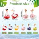 90pcs Miniature Resin Goose, 3 Color Hawaii Bikini Style Mini Small Goose Figurine Decor Combo Tiny Resin Animal Little Statue for DIY Summer Dollhouse Garden Bonsai Micro Landscape