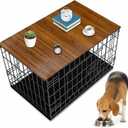 42 x 28 Inch Dog Crate Topper Wood - Dog Kennel Topper Bamboo Top for 42 Inch Crates, Pet Crate Furniture Table Cover, Decorative Wooden Platform for Small Dog Cage, Home Decor Pet Accessories